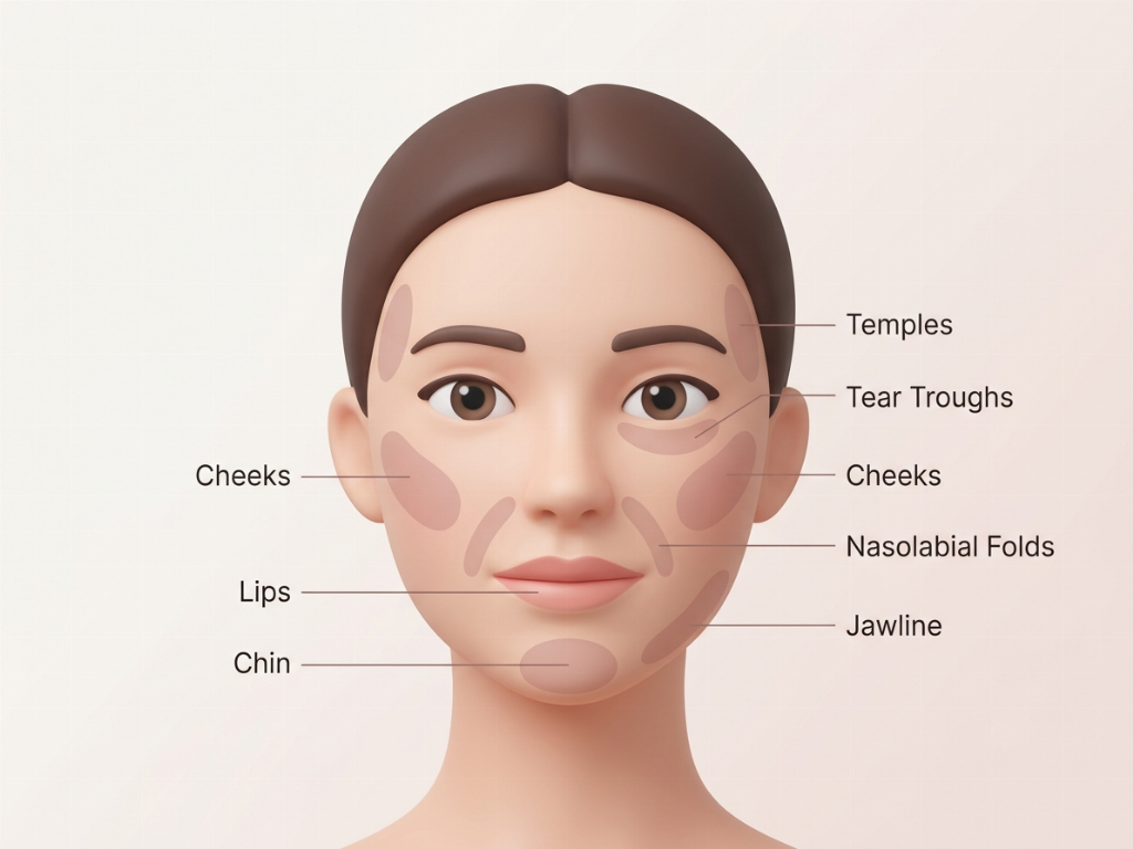 Common Dermal Filler Treatment Areas