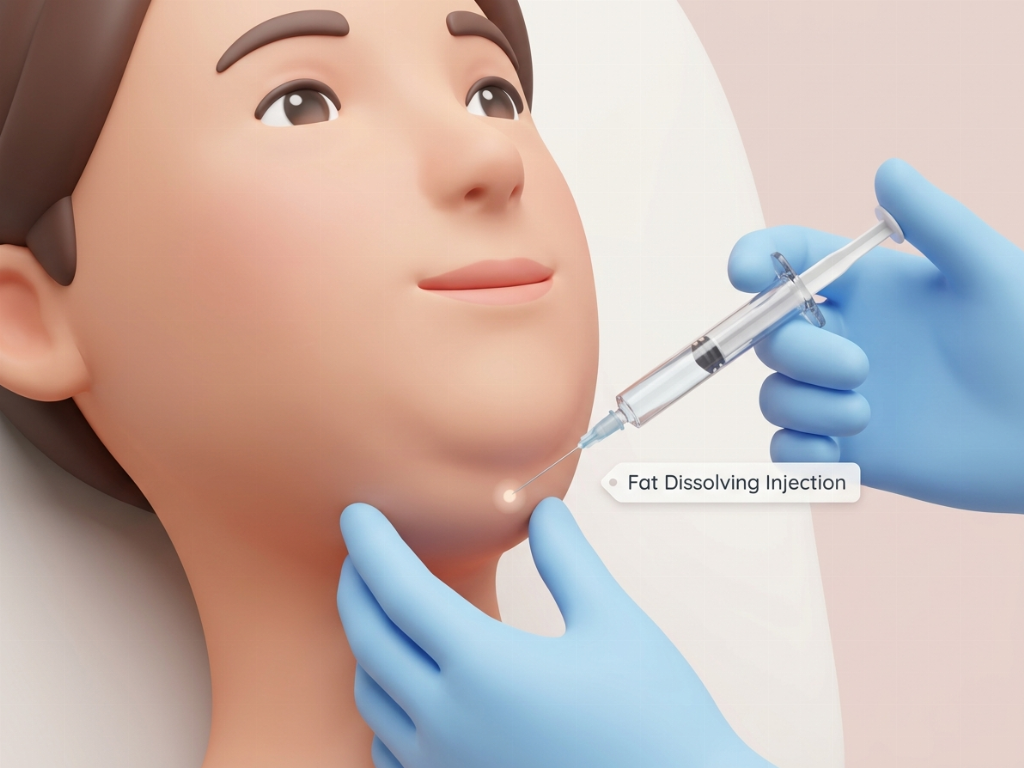 Precise administration of lipolytic solution